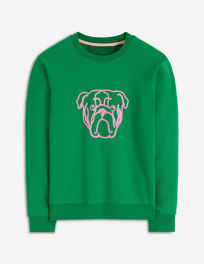 Rosa Embroidered Sweatshirt Grumpy Dog
