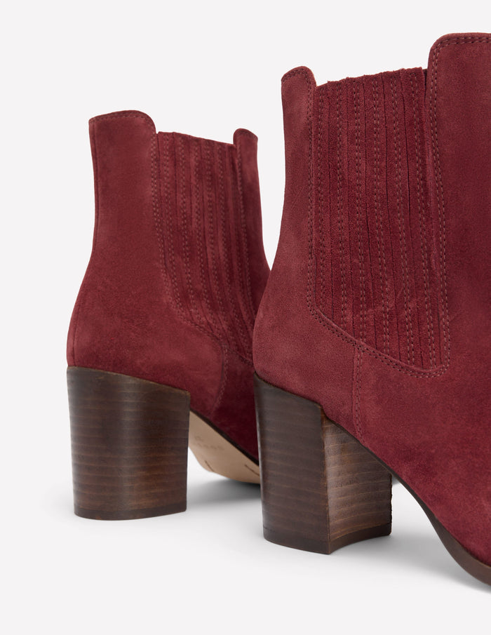 Point Casual Ankle Boots Oxblood