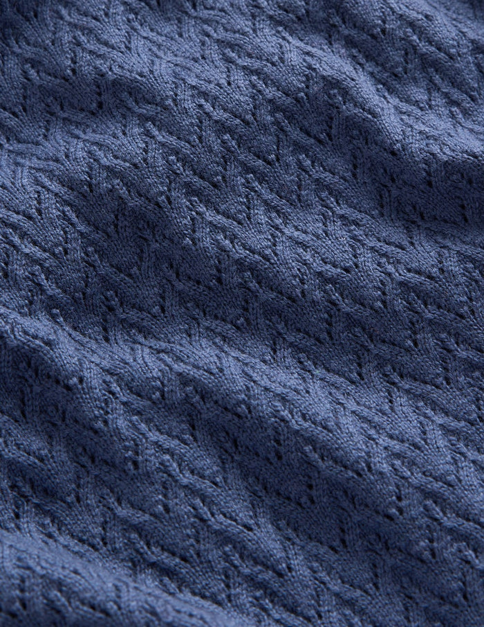 Diane Pointelle Sweater Denim Blue