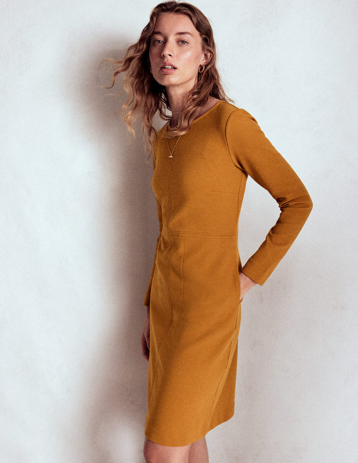 Cornelia Ottoman Dress Toffee Brown