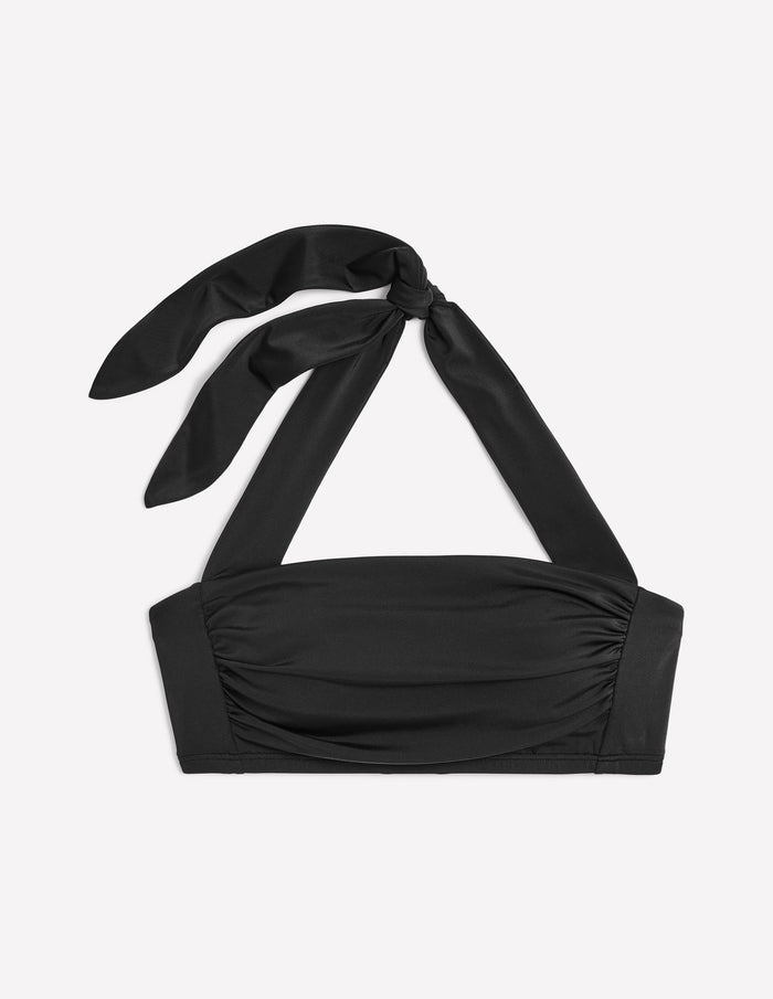 Kythira Ruched Bikini Top Black