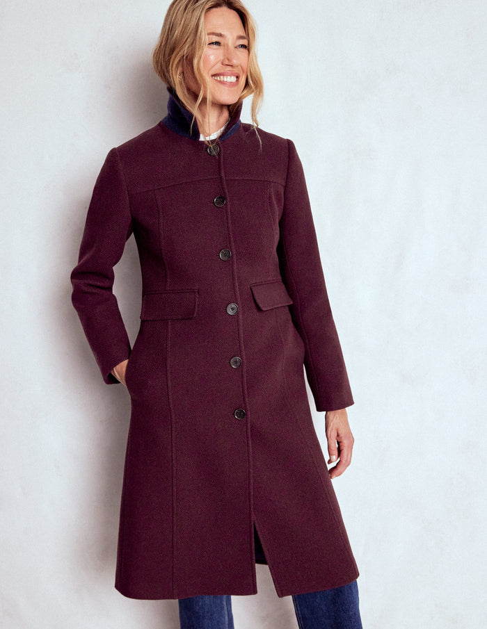 St Albans Coat Dark Cherry
