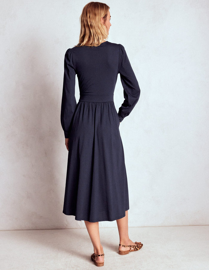 Alexandra Jersey Midi Dress Navy