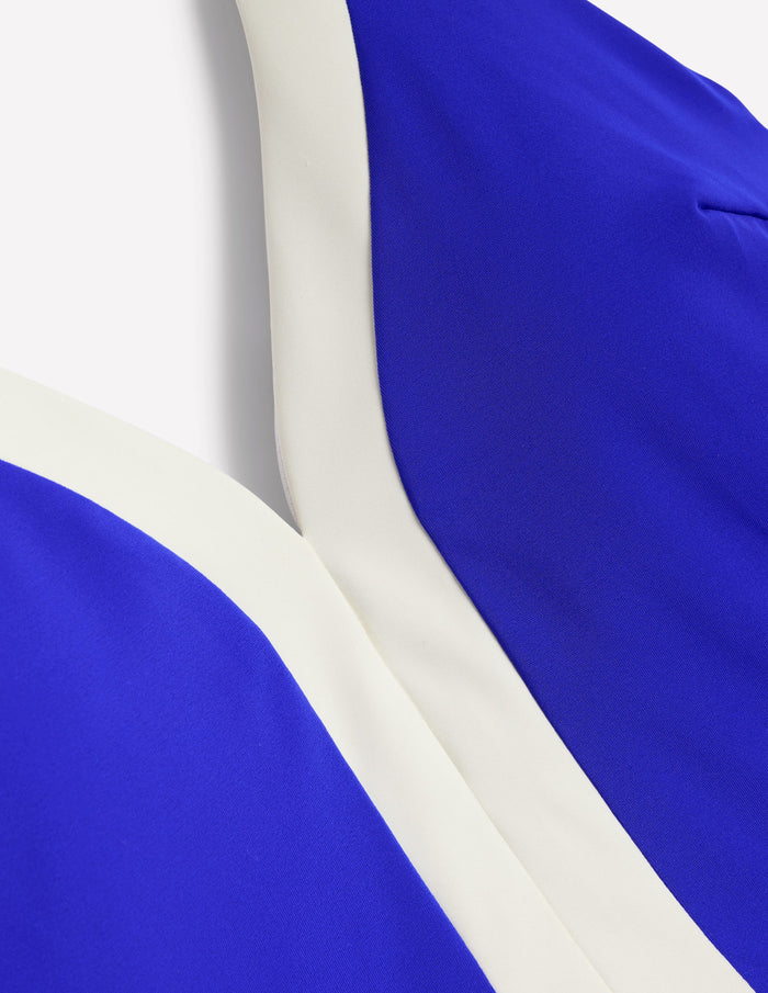 Ios V Panel Swimsuit Cobalt Blue/Ivory