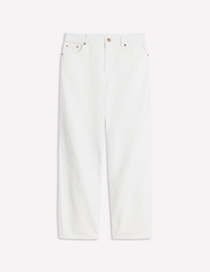 Barrel Leg Jeans White