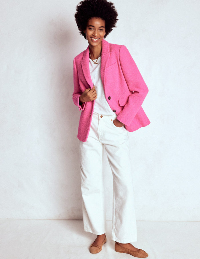 Stamford Texture Blazer Pink Peony