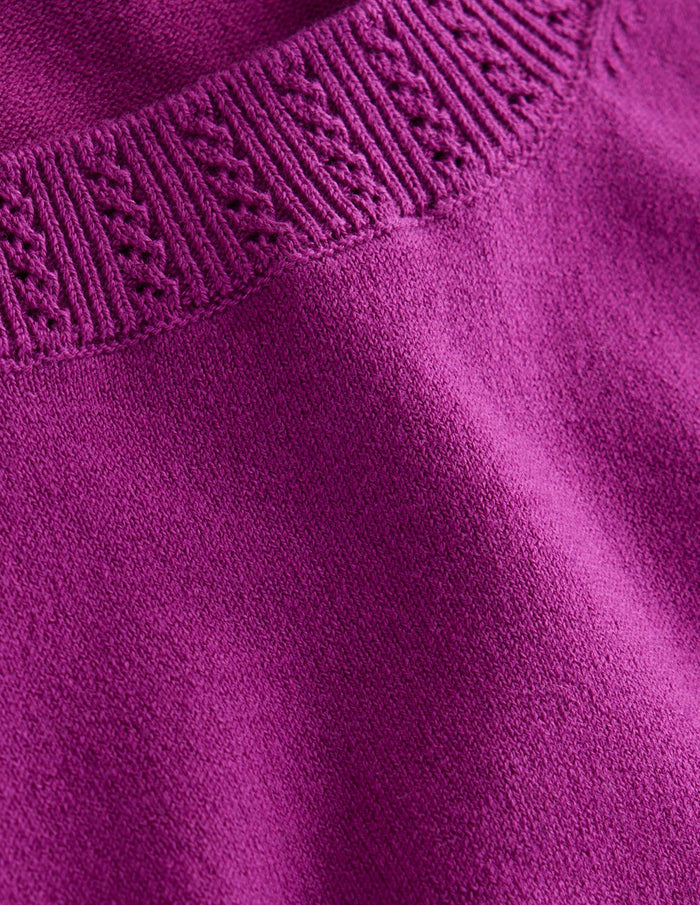 Emilia Cotton Crew Sweater Regal Purple