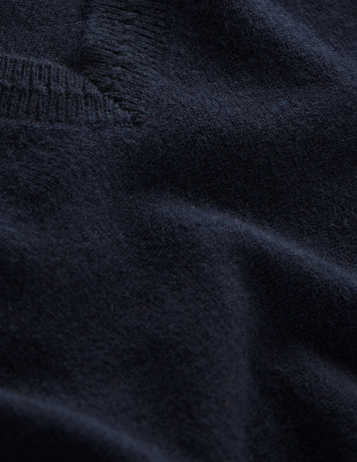 Eva Cashmere V-Neck Sweater Navy
