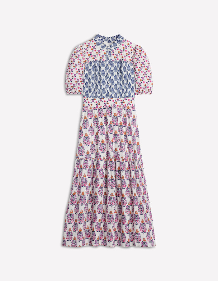 Beatrice Cotton Midi Dress Multi, Wildflower Bouquet