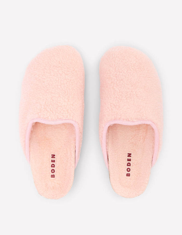 Contrast Sole Mule Slippers Pink