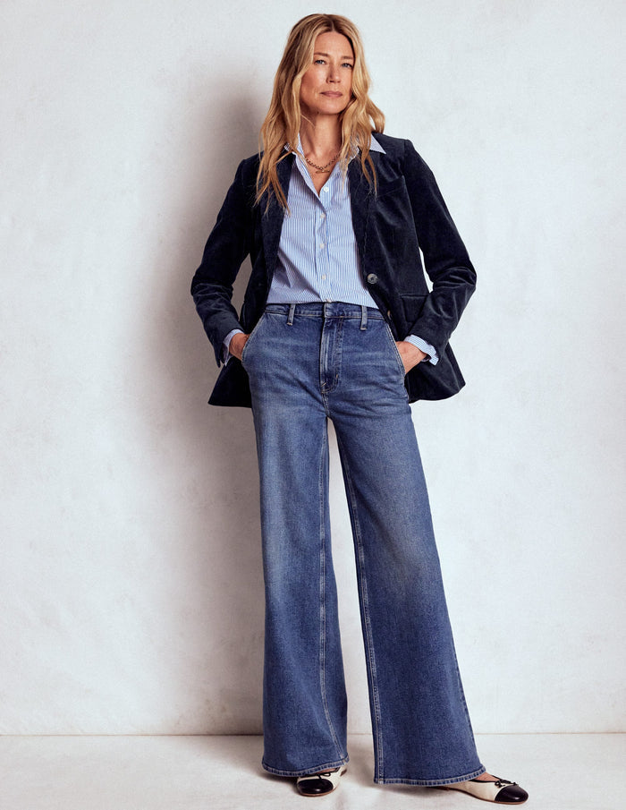 Stamford Cord Blazer Navy