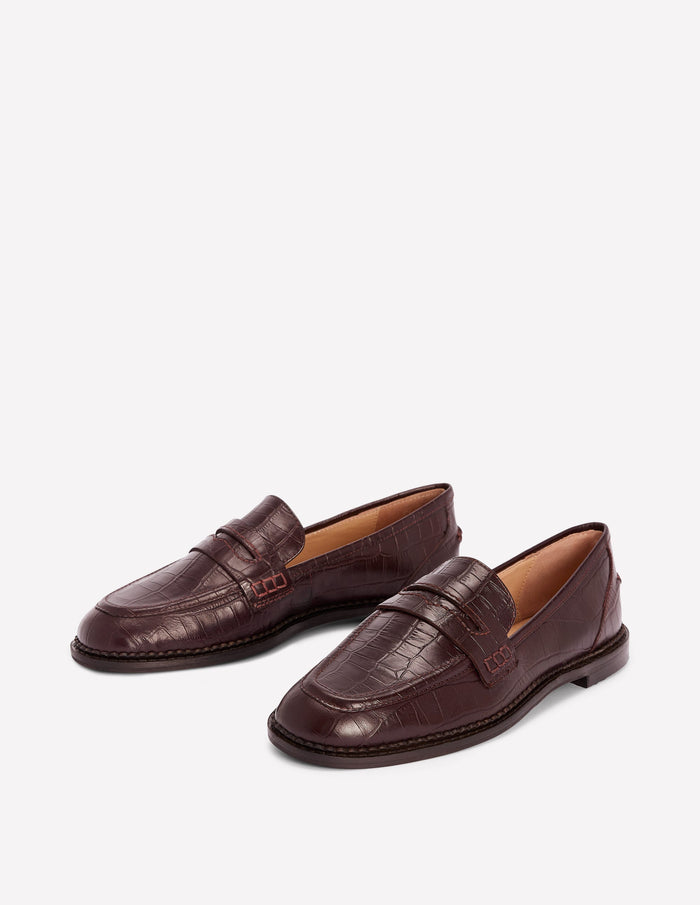 Nya Penny Loafers Oxblood