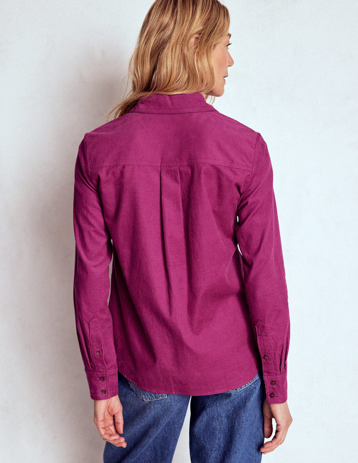 Sienna Cord Shirt Rich Magenta