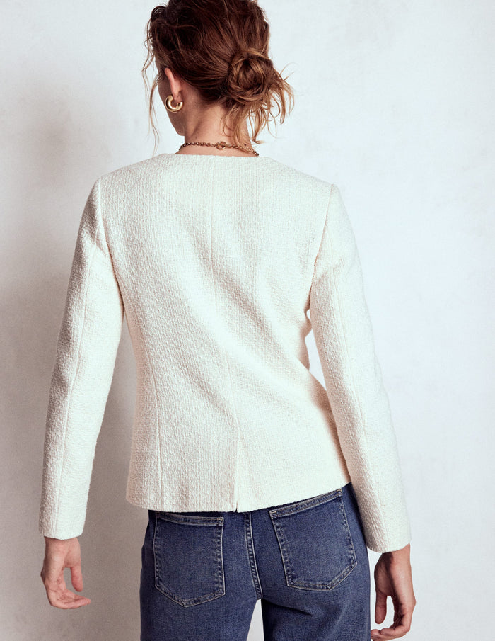 Hampstead Textured Blazer Cream Texture