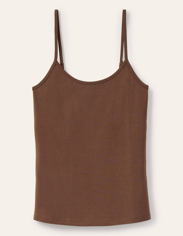 Plain Cami Top Deep Brown