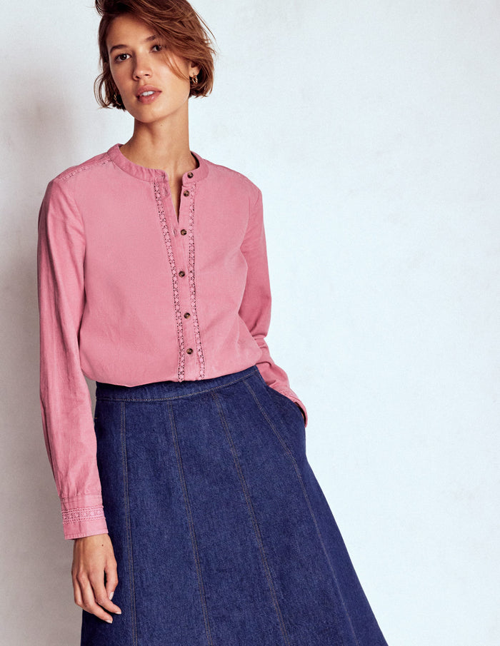 Victoria Cord Shirt Blushing Rose