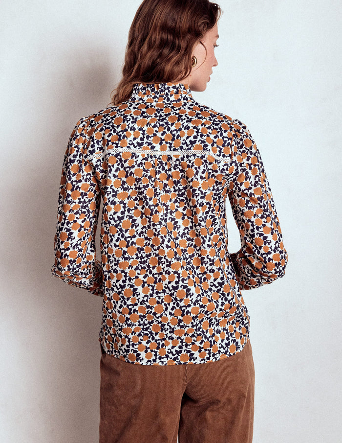 Helena Cotton Top Cognac, Floweret Vine