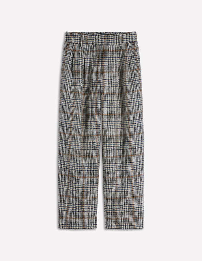 Bloomsbury Wool Pants Blue and Grey Prince of Wales