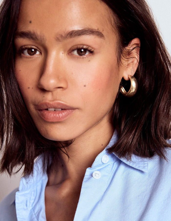 Smooth Dome 2-Pack Earrings Gold Colour