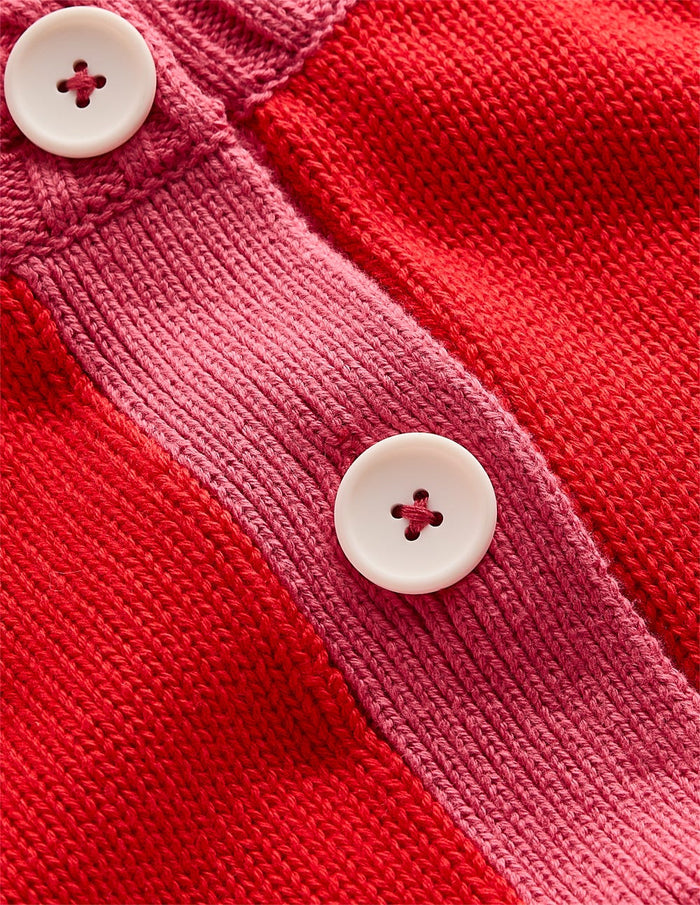 Jemma Chunky Cotton Cardigan Poppy Red