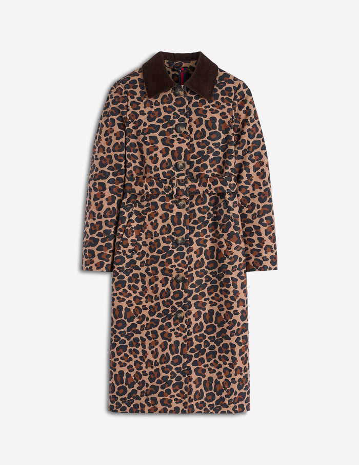 Lancaster Belted Mac Leopard