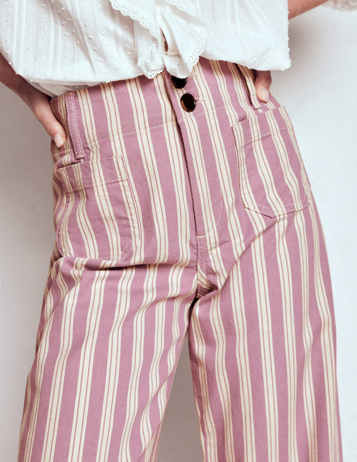 Primrose Patch Pocket Pants Lilac Tram Stripe