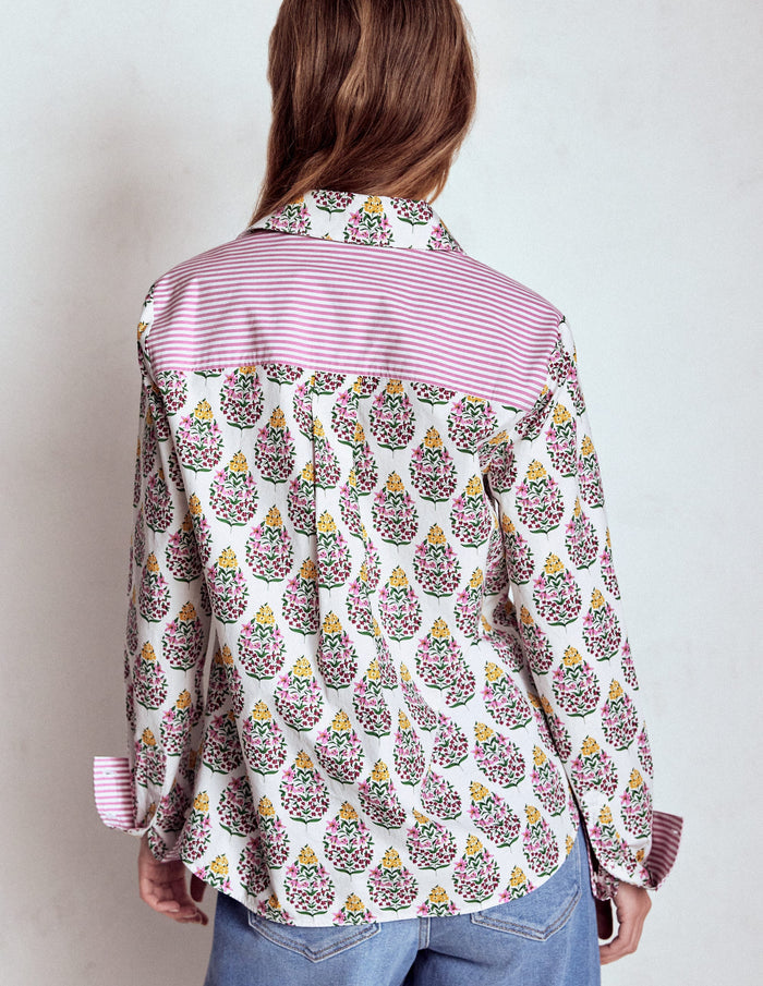 Sienna Cotton Shirt Multi, Wildflower Bouquet