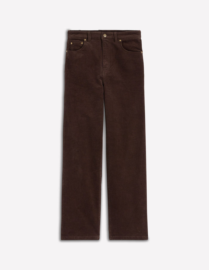 5-Pocket Cord Column Jeans Espresso