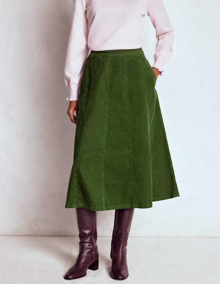 Joy Cord Midi Skirt Fern