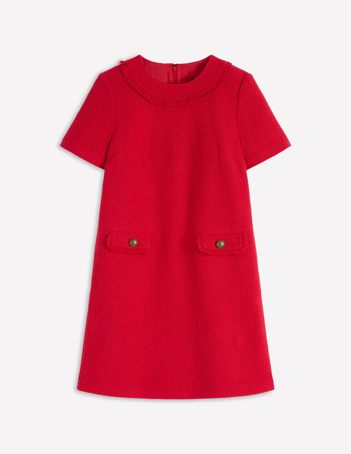 Evita Cotton Shift Dress Poppy Red