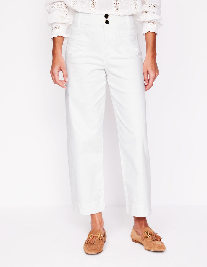 Primrose Patch Pocket Pants White