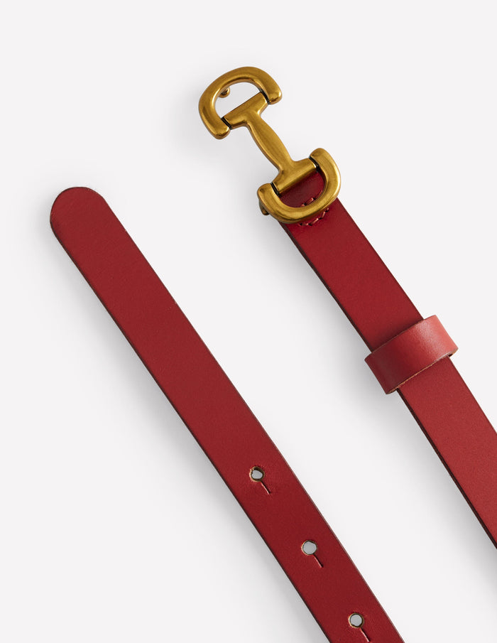 Iris Skinny Snaffle Trim Belt Red