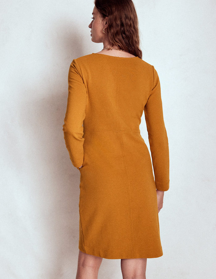 Cornelia Ottoman Dress Toffee Brown