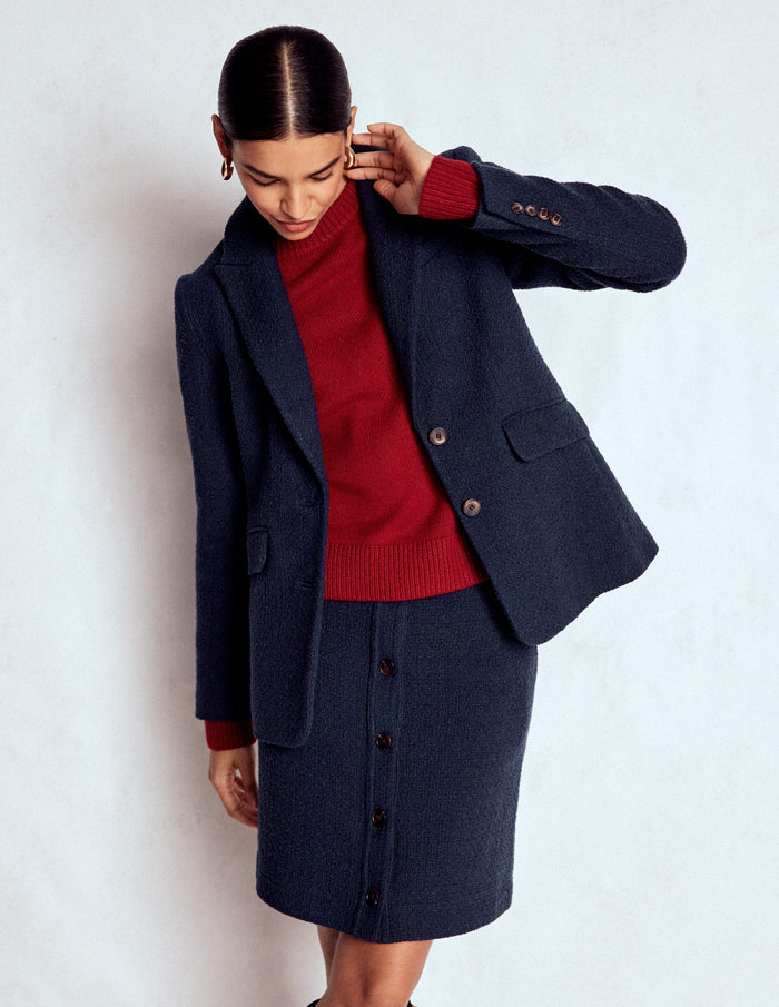 Stamford Texture Blazer Navy Texture