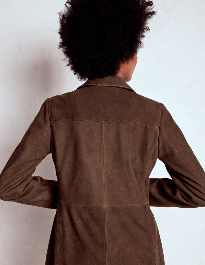 Suede Jacket Chocolate Suede