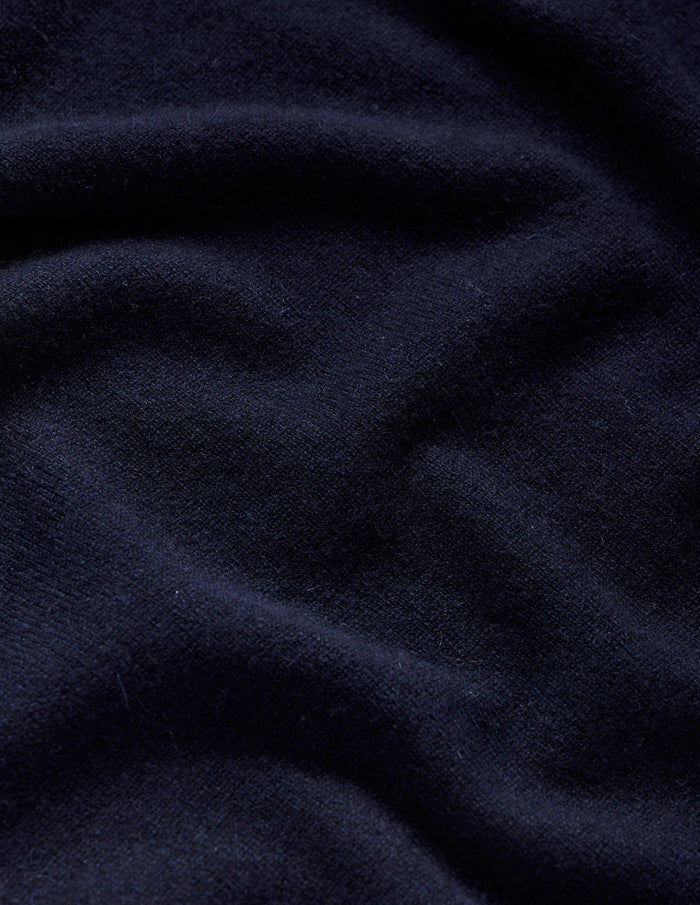 Eva Cashmere Crew Neck Sweater Navy