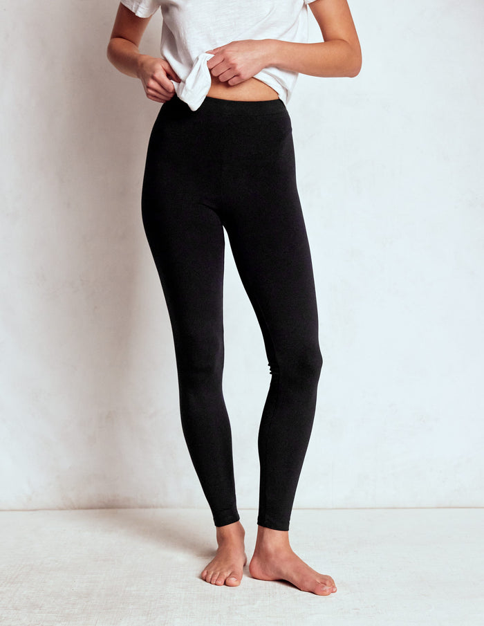 High Rise Jersey Leggings Black
