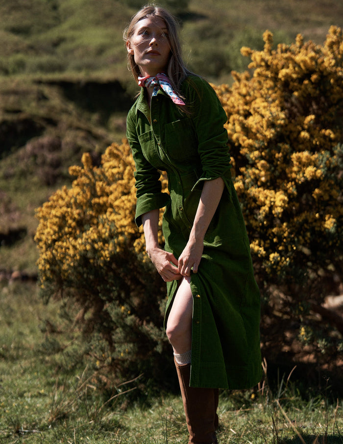 Amanda Cord Midi Dress Fern