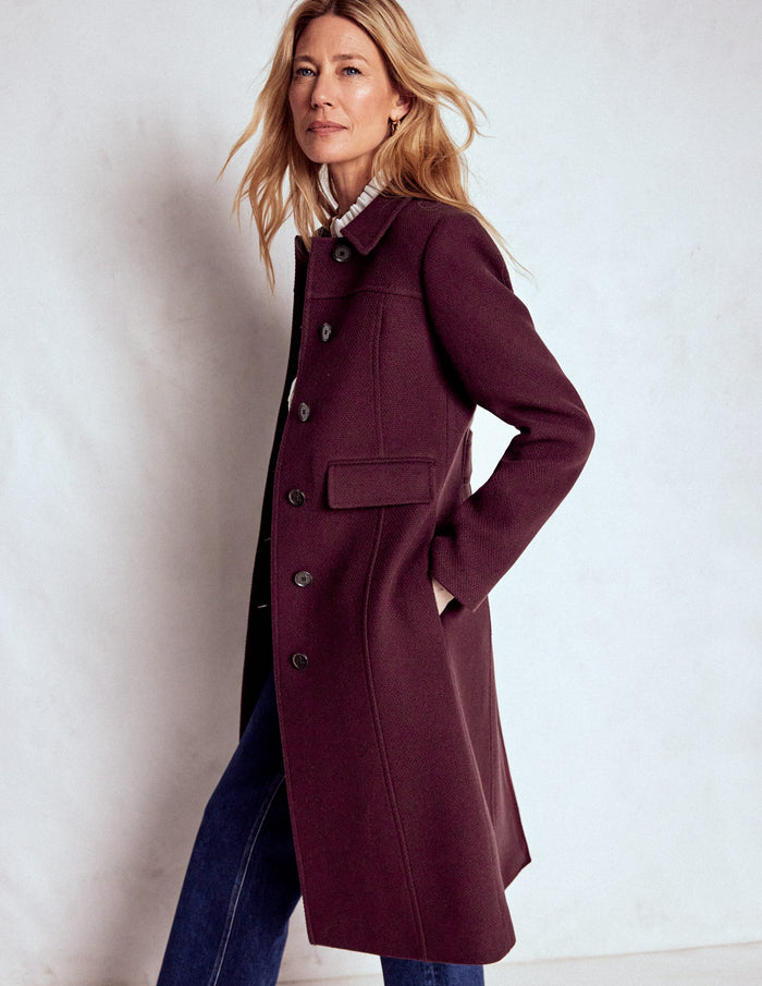 St Albans Coat Dark Cherry