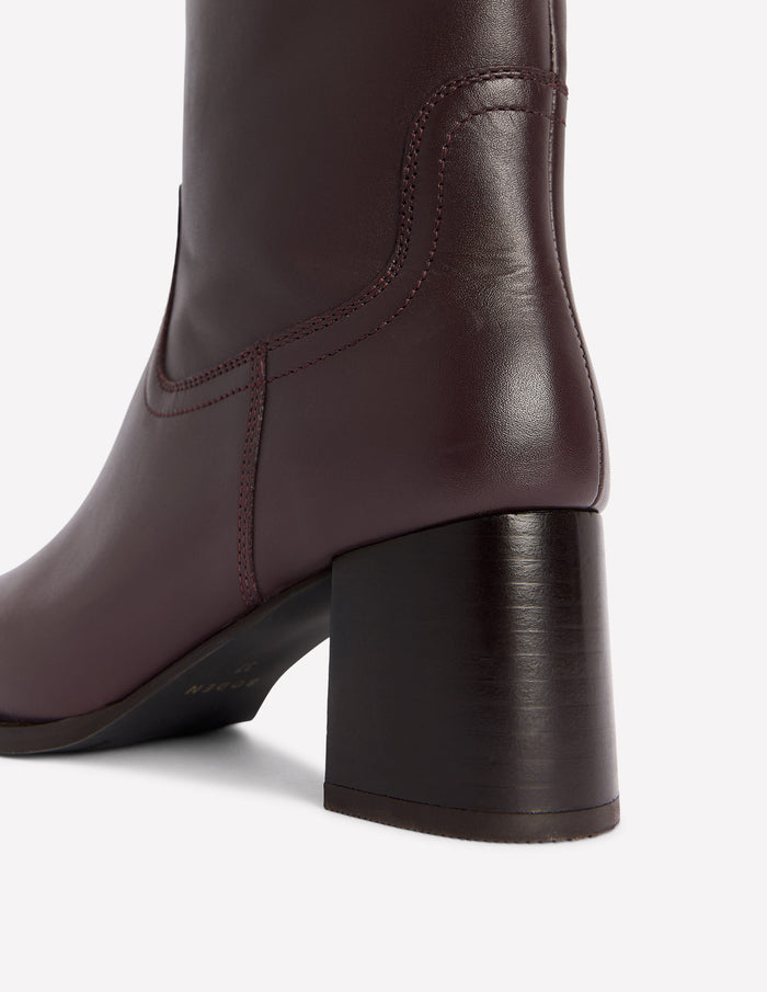 Skye Smart Knee Boots Dark Cherry