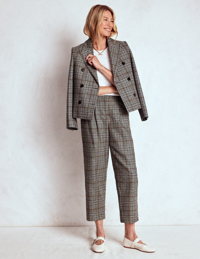 Bloomsbury Wool Pants Blue and Grey Prince of Wales
