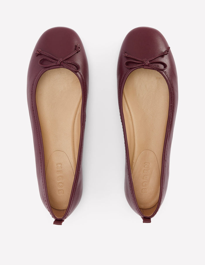 Kitty Flexi Sole Ballet Flats Oxblood