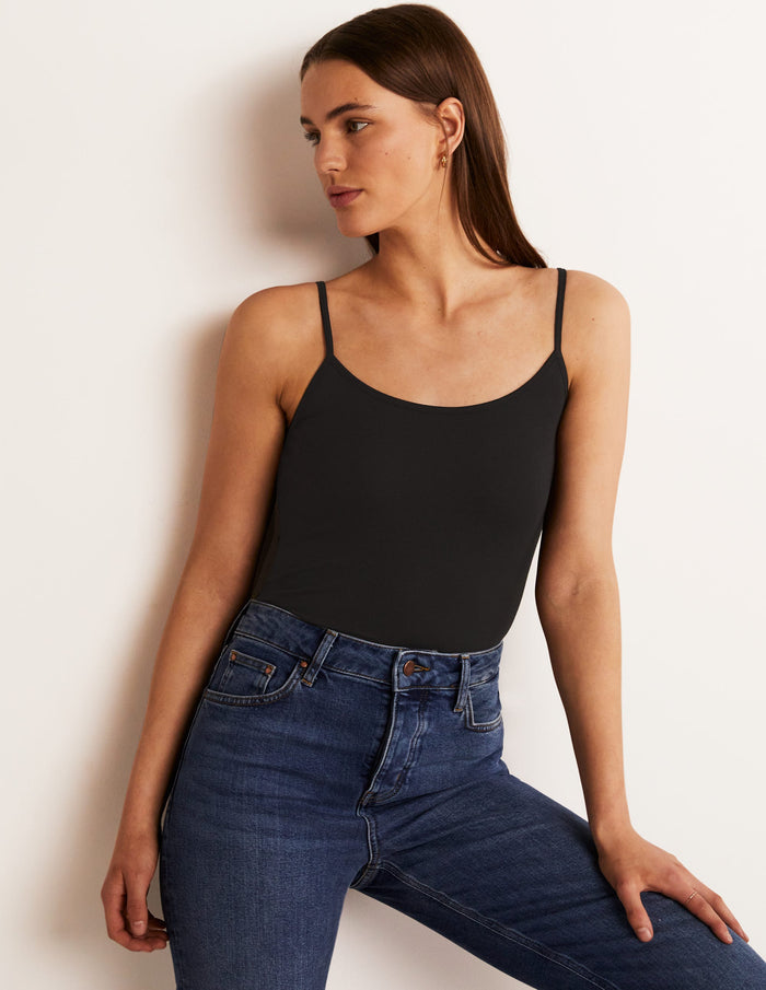 Plain Cami Top Black