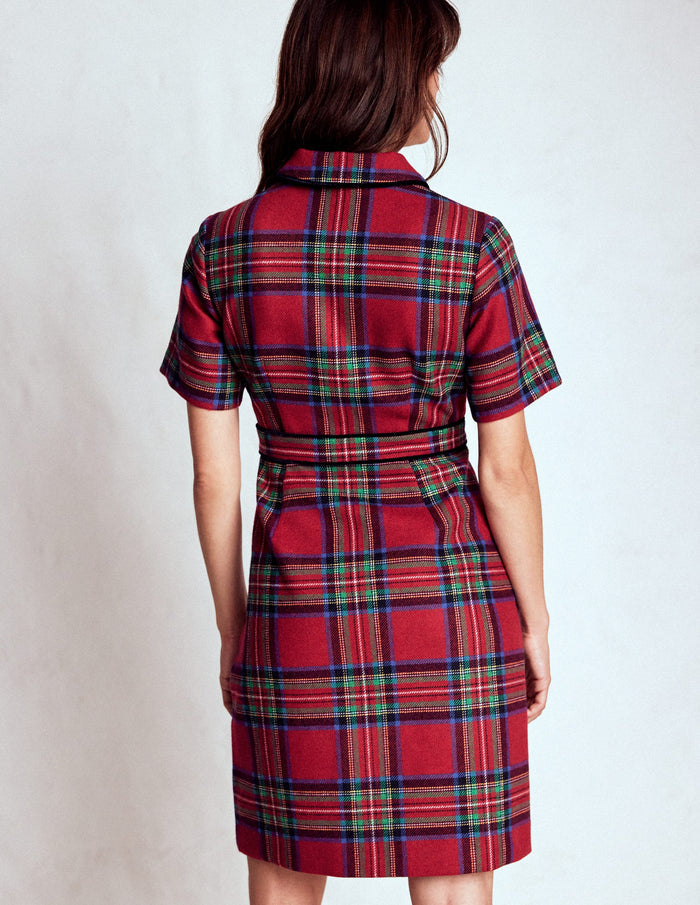 Eda Check Shift Dress Red, Blue and Green Check