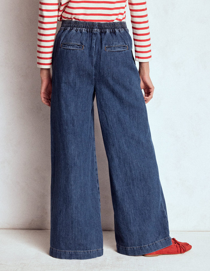 Pull-on Denim Pants MID WASH