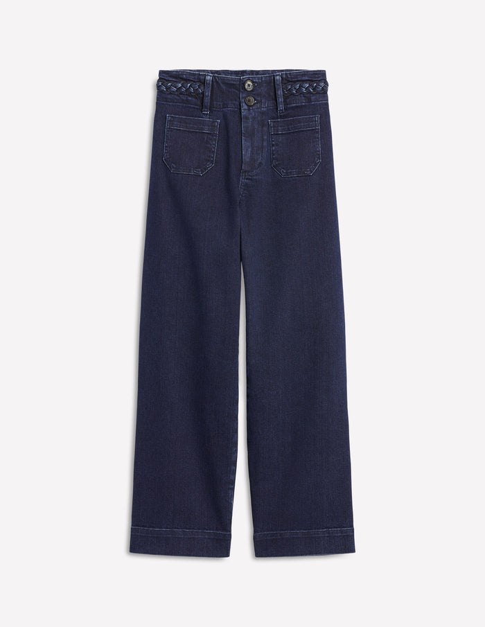 Patch Pocket Cropped Pants Indigo Braid