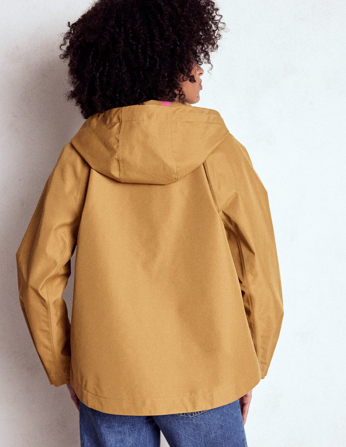Cropped Rain Mac Hazelnut Brown