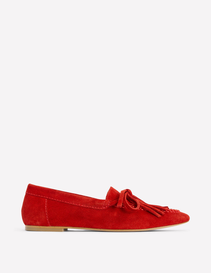 Soft Tassel Deck Shoes Post Box Red