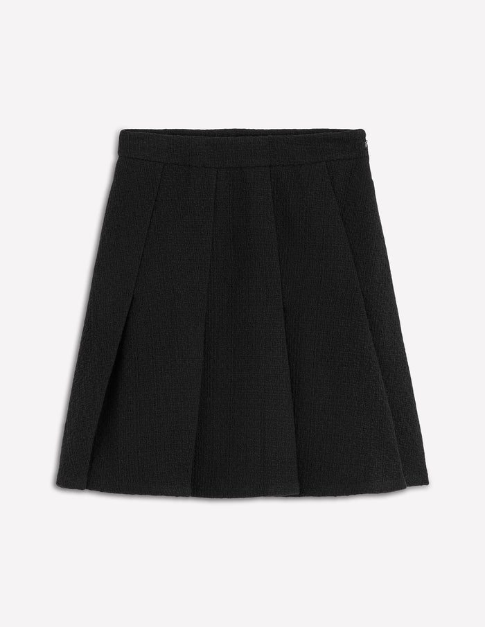 Flippy Textured Skirt Black