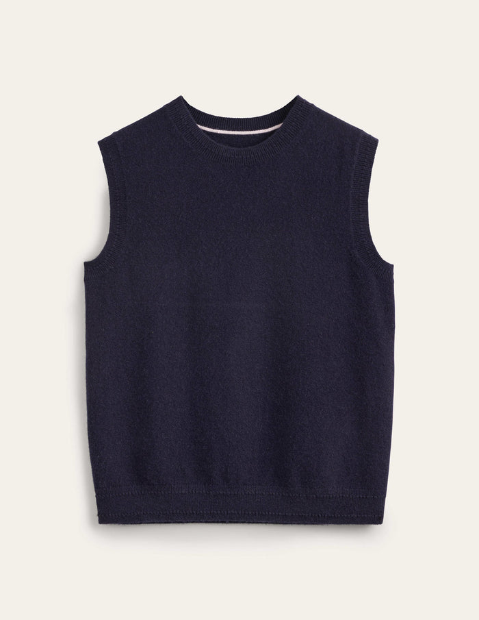 Eva Cashmere Vest Navy